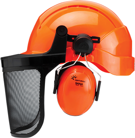 ELE63 - kit forestale composto da visiera+cuffie Sana30+ elmetto