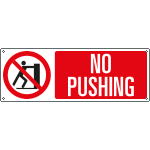 EYE18341K - sign prohibition NO PUSHING EN ISO 7010 P017