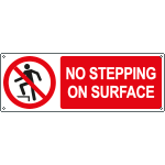 EYE18346K - sign prohibition NO STEPPING ON SURFACE EN ISO 7010 P019