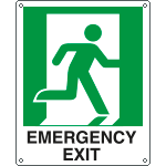 EYE20106X - Sign emergency EMERGENCY EXIT EN ISO 7010 E002