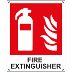 EYE20118K - sign escape way FIRE EXTINGUISHER EN ISO 7010 F001