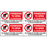 EYE91540B - Sheet n. 4  label FORBIDDEN TO OPEN EN ISO 7010