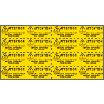 EYE91590C - Sheet n. 16 label TURN-OFF POWER BEFORE OPENING THE DOOR EN ISO 7010