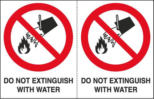 EYE95202A - Sheet n. 2 label DO NOT EXTINGUISH EN ISO 7010 P011