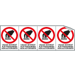 EYF95213B - Sheet n.4 label USAGE INTERDIT AUX PERSONNES NON AUTORISEES