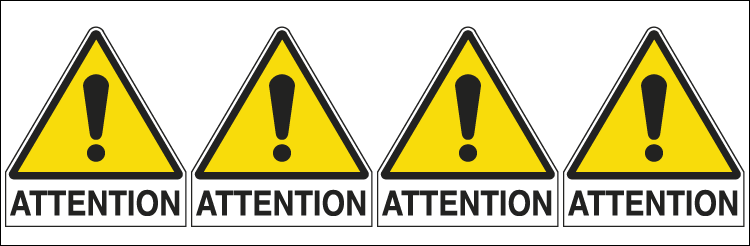 EYF95257B - Sheet n.4 label ATTENTION EN ISO 7010