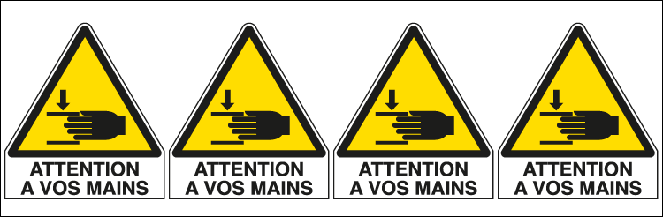 EYF95260B - sheet n. 4 label ATTENTION A VOS MAINS EN ISO 7010