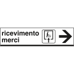 FA6801D - Cartello scatolato RICEVIMENTO MERCI destra
