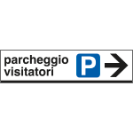 FA6811D - Cartello scatolato PARCHEGGIO VISITATORI destra