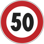 FAR26005050 - Disco  rifrangente NF 50 LIMITE VELOCITA'KM 50