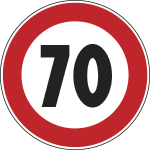 FAR26005070 - Disco  rifrangente NF 50 LIMITE VELOCITA'KM 70