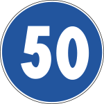 FAR26008550 - Disco rifrangente NF 85 LIMITE MINIMO VELOCITA' KM 50