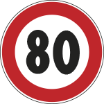 FCR26005080 - Cartello NF 50 LIMITE VELOCITA'KM 80