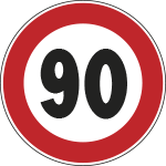 FCR26005090 - Cartello NF 50 LIMITE VELOCITA'KM 90