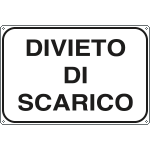 FL5650J - Cartello  DIVIETO DI SCARICO