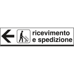 FL6803L - Cartello indicazione RICEVIMENTO SPEDIZIONI sinistra