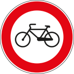 FLH260055 - Cartello NF 55 TRANSITO vietato BICICLETTE