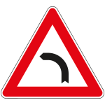 FLR160005 - Cartello  NF 5 CURVA A SINISTRA