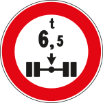 FLR241069 - Cartello NF 69 divieto PESO per ASSE t:__
