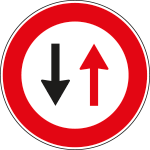 FLR260041 - Cartello NF 41 DARE PRECEDENZA SENSI UNICI ALTERNATI