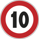 FLR26005010 - Cartello NF 50 LIMITE VELOCITA'KM 10