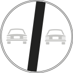 FLR260072 - Cartello  NF 72 FINE divieto SORPASSO