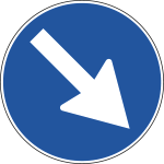 FLR260082B - Cartello  NF 82b PASSAGGIO obbligo DESTRA