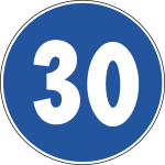 FLR26008530 - Cartello  NF 85 LIMITE MINIMO VELOCITA' KM 30