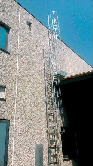 HSP506 - scala a gabbia modulare completa h. sbarco 6 m. (staffe escluse)