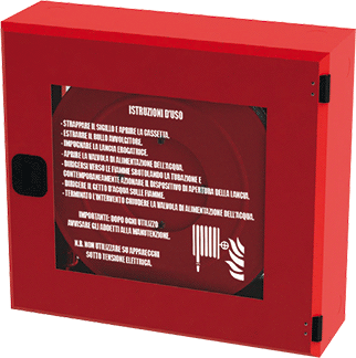 MCN25/30 - Cassetta naspo FLORIDA con tubazione da m 30 Pyton bianco