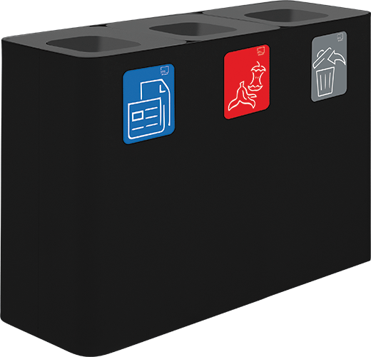 PSR300FN - Stazione 300lt nera   con kit 5 pittogrammi magnetici