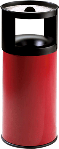 PSR574R - Posacenere gettacarte autoestinguente rosso capacita' lt. 75