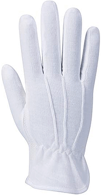 PWT080L - Guanti cotone Microdot bianco taglia L