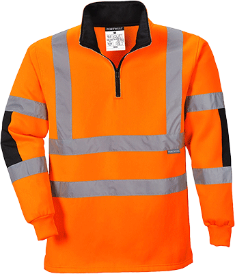 PWT308M - felpa Rugby HI arancio tg.M
