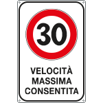 R5601/30Y - Cartello velocità massima consentita 30KM/H