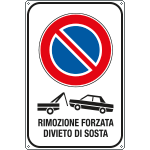 R5635Y - Cartello divieto sosta rimozione forzata