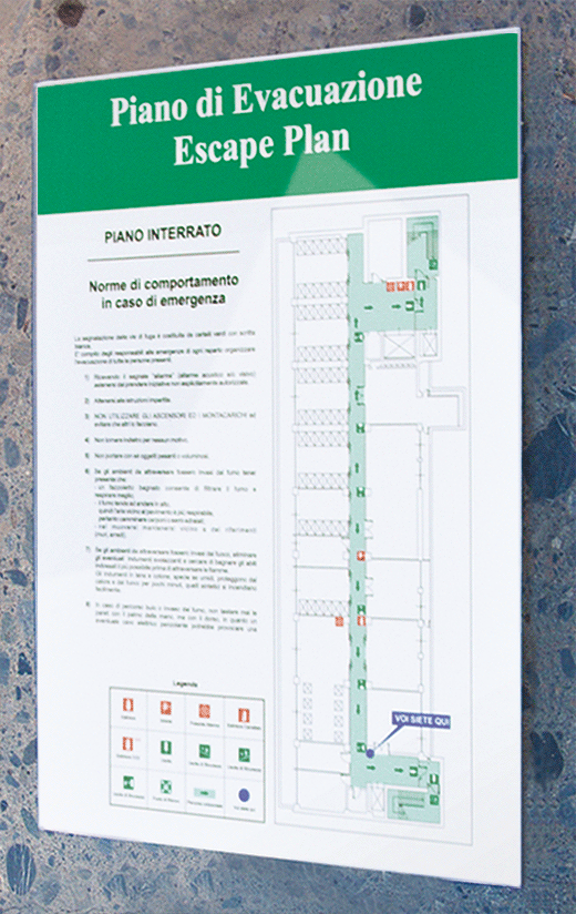 SECPF - targa crystal 300 x 450mm per planimetrie A3(grafica esclusa)