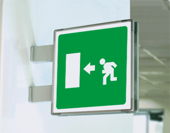 SEM15154BG - segnale alluminio METAL a bandiera bifacciale piu'simbolo 210x210