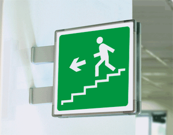 SEM15161BG - segnale alluminio METAL a bandiera bifacciale piu'simbolo 210x210