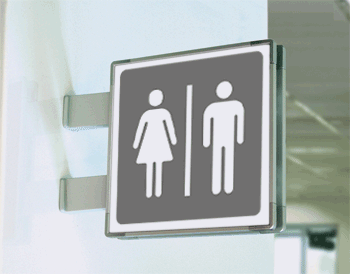 SEM15644BA - segnale alluminio METAL a bandiera bifacciale piu'simbolo 150x150