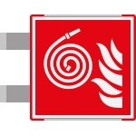 SEME15106BAC - segnaletica all.Metal profilo ROSSO bifacciale Idrante EN ISO 7010