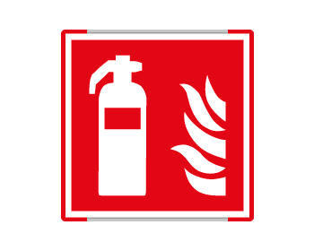 SEME15107GC - segnaletica all.Metal profilo ROSSO mono Estintore EN ISO 7010 F001