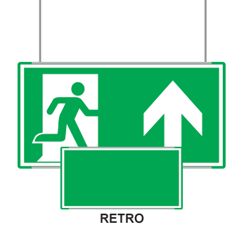 SEME715103SMC - segnaletica all.Metal VERDE sospesa Uscita Emergenza Nord EN ISO 7010