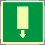 SEML15152G - segnale fotoluminescente in alluminio METAL monofacciale 210x210