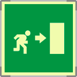 SEML15153G - segnale fotoluminescente in alluminio METAL monofacciale 210x210