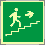 SEML15162A - segnale fotoluminescente in alluminio METAL monofacciale 150x150