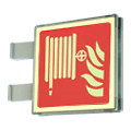 SEMLE15115BG - segnaletica all.Metal bifacc.luminesc.Lancia Antincendio ISO 7010