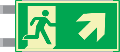 SEMLE715101BNC - segnaletica all.Metal VERDE bifacciale luminescente EN ISO 7010