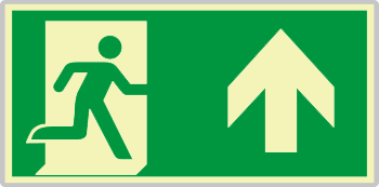 SEMLE715103M - Segnale all. Metal monofacciale luminescente Usc.Emrgenza sx ISO 7010