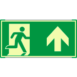 SEMLE715103NC - Segnale all. Metal mono luminescente prof.VERDE Usc.Emerg.dx  ISO 7010